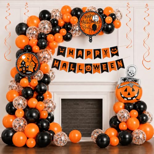 Orange Halloween Party Decorations Set - 37 pcs Spooky Yard & Indoor Decor