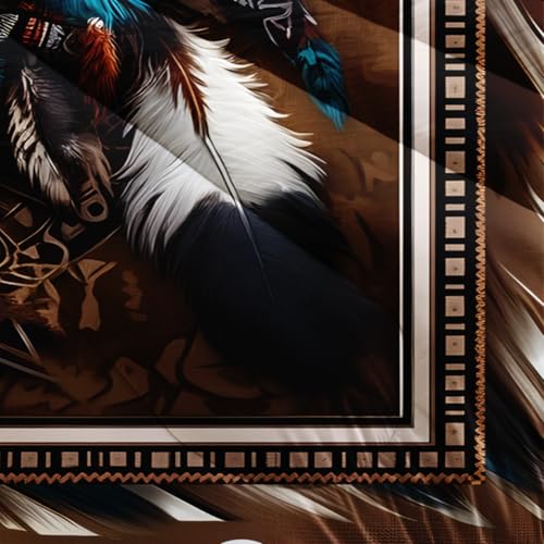 Wolf Twin Comforter Bedding Set with Pillowcases - Brown, Animal Decor