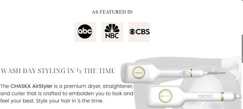 CHASKA Air Styler - Wet to Dry Plasma Hair Straightener with Cool Air Technology | Reduces Damage