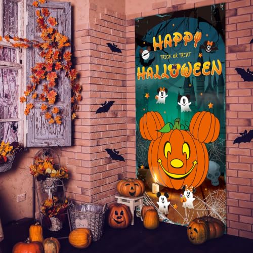 Halloween Door Cover Spooky Banner Decorations for Party & Home