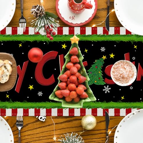 Christmas Table Runner 13x72 Inch Holiday Home Decor Linen