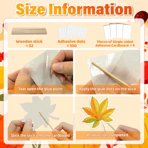 Fall Photo Booth Props Set with Pumpkin Frame - Thanksgiving Decor, 39 Pieces