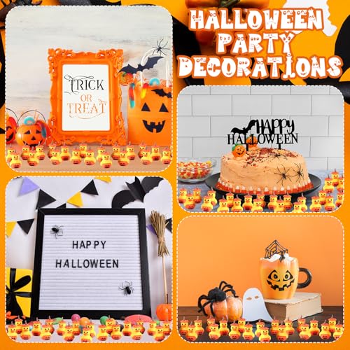 50 Pcs Halloween Pumpkin Rubber Ducks - Festive Decoration & Gift Set