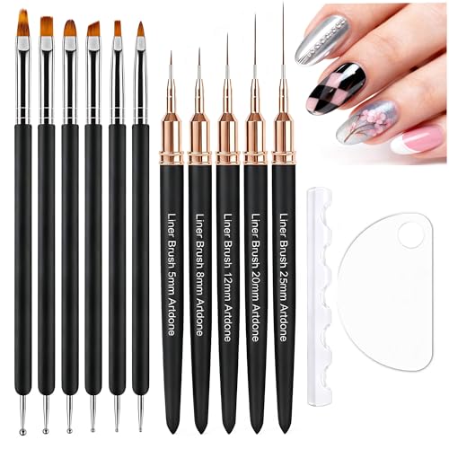 Nail Art Brushes & Dotting Tools Kit for Gel Polish - Dotting & Liner Tools