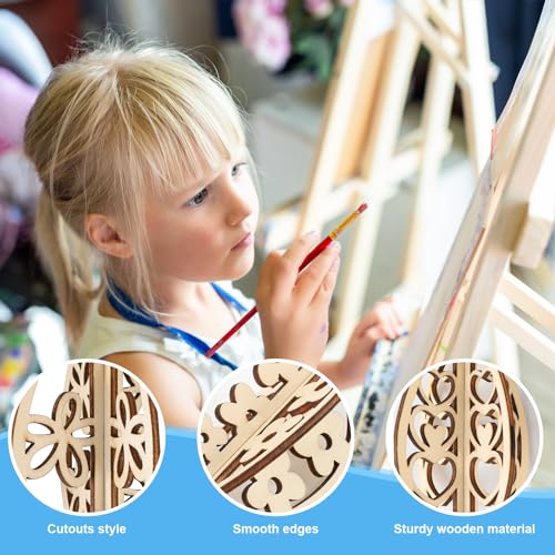 DIY 3D Easter Eggs Wood Craft Set - Paintable Wooden Egg Decorations, Variation of Easter Eggs