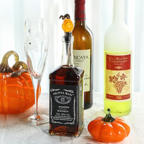 4-Inch Hand Blown Glass Pumpkin Wine Stopper - Reusable & Eco-Friendly - Pumpkin Variation