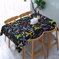 Cancer Awareness Ribbons Tablecloth 54x72 Inches Rectangular Kitchen & Dining Cover