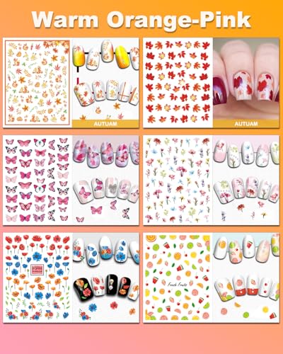 Holiday & Seasonal Nail Stickers Set - 36 Sheets Varied Designs for Nails