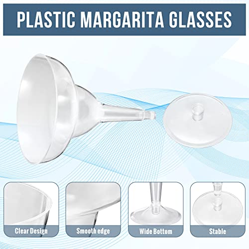 72 Pack Clear Disposable Margarita Glasses - 8 oz Plastic Cocktail Cups for Parties