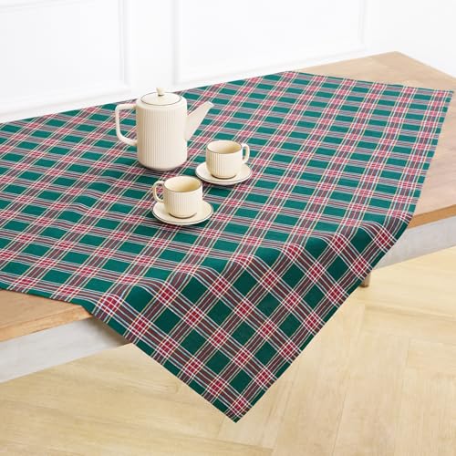 Green Linen Square Table Cloth 52x52 Inches - Handcrafted & Eco-Friendly