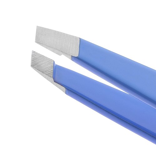 Tweezerman Stainless Steel Slant Tweezer - Eyebrow Tweezers for Women and Men (Lapis Blue)