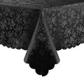 Heavy Duty Waterproof Vinyl Tablecloth - Black 52 x 70 Inch Rectangular