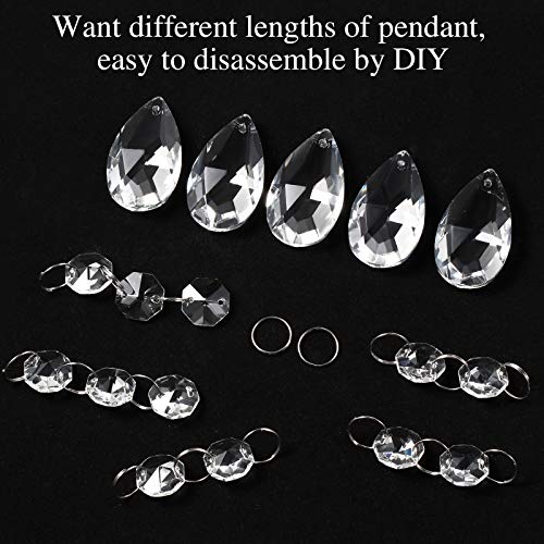 48-Piece Crystal Ornaments for Christmas Tree & Chandelier Decor - Beads & Pendants