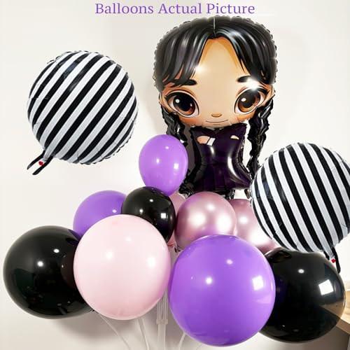 Gothic Balloon Arch Kit with Braid Foil Balloon - 148pcs Halloween Party Decorations