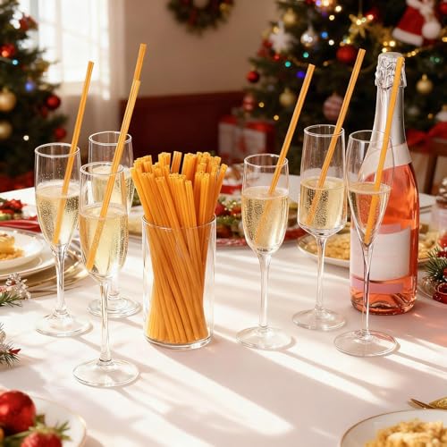 Gingerbread Man Plastic Drinking Straws Bulk - 50 Disposable Party Supplies