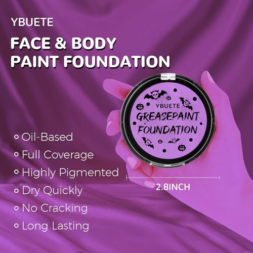 Light Purple Oil-Based Face & Body Painting Foundation for Halloween Cosplay