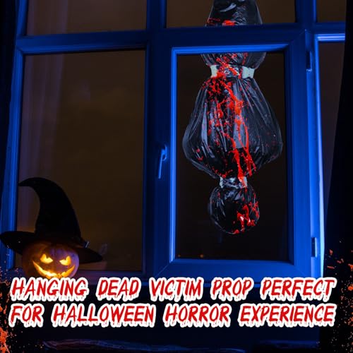 Halloween Decoration Set - 6 Spooky Props with Hanging Ghosts & Accessories, 5FT Outdoor Indoor Decor