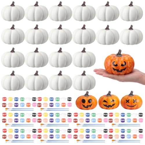 Pumpkin Painting Kit - 20 Mini White 4-Inch Pumpkins for Crafts & Fall Decor (Variation of THIS listing)