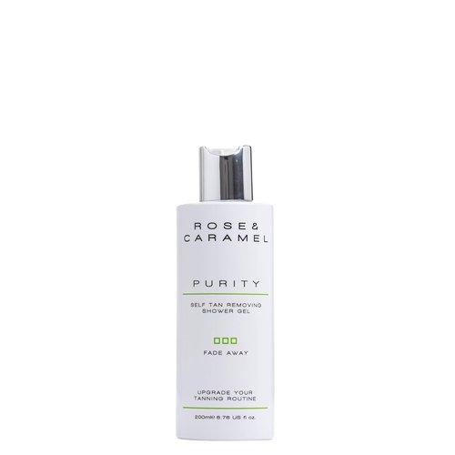 Rose & Caramel Purity Self Tan Removing Shower Gel - Effective Tan Eraser, 250ml, Vegan & Cruelty-Free