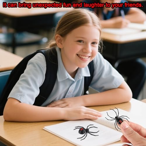 Black Widow Spider Fridge Magnets - 2pcs Realistic Halloween Decor