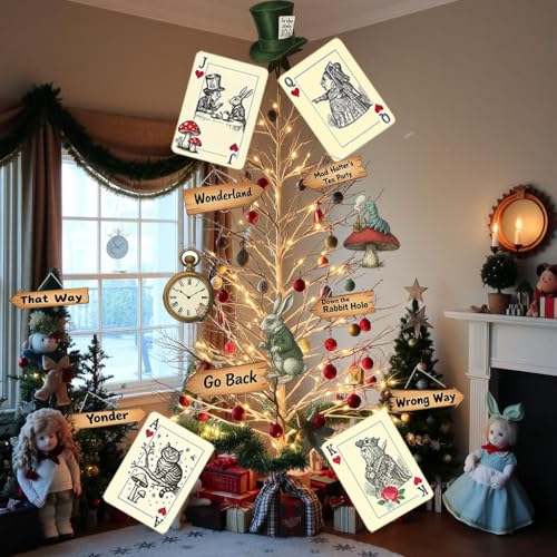 Wonderland Party Decorations Set - Alice Themed Wall Art & Props for Events