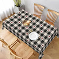 BETGINY Checkered Valentine Tablecloth 60x104 Inch Black & Red Heart Pattern