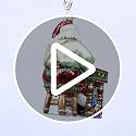 Christmas Santa Ornament Glass Blown Holiday Decoration for Tree