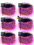 Orange and Purple Solar Halloween String Lights - 6 Pack, 198FT, 600 LED Outdoor Decor