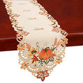 Simhomsen Autumn Harvest Pumpkin Table Runner 14x69 Inches Embroidered Fall Decor