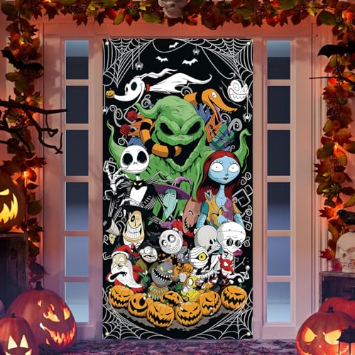 Halloween Door Cover 71x35 Inch Spooky Home Decoration Banner - Indoor Outdoor