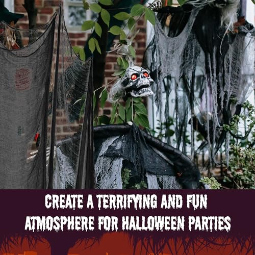 Giant Halloween Creepy Cloth - Spooky White Cheese Cloth Tapestry for Decorations