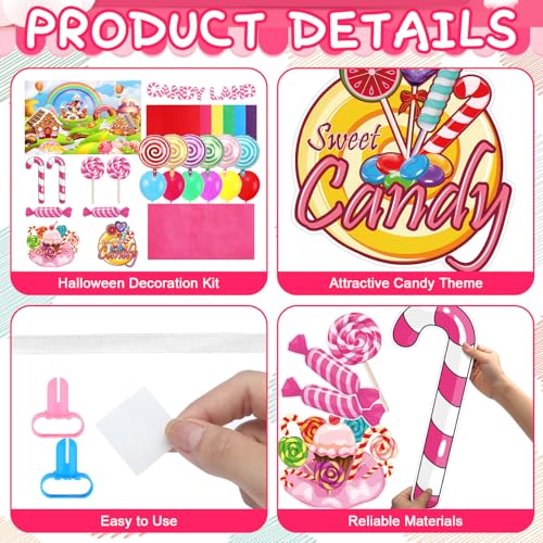 Halloween Candyland Trunk or Treat Car Decorations Kit - Candy Variation