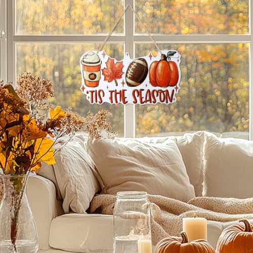 Fall Wooden Sign for Home & Front Door Decor - Season02