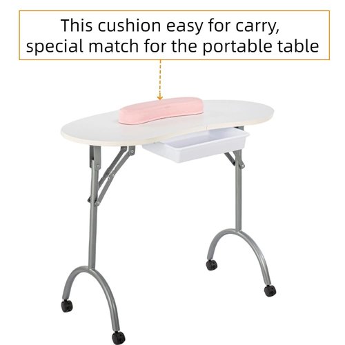 QUEESALN Manicure hand Rest Cushion Pillow Pad, Nail Polish Hand Cushion Pillow, Manicure Table Portable Nail Table Hand Cushion, Nail Art Tools Hand Cushion, Nail SPA Salon Home DIY Nail Tech (Pink)