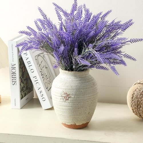 Ceramic Decorative Vase 7.4 Inch Rustic Farmhouse Flower Vase - Variation 205-3-7.4in