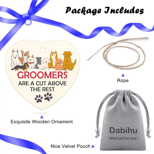 Dog Groomer Appreciation Wooden Christmas Ornament - Pet Grooming Gift
