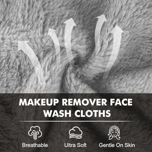 Reusable Makeup Remover Cloths 24 Pack - Soft Microfiber Face Towels for All Skin Types