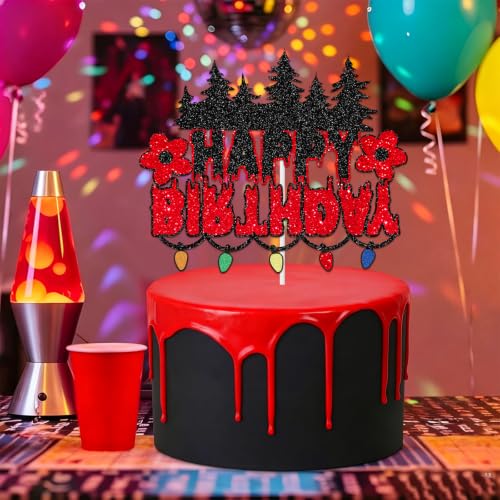Halloween Birthday Cake Topper Spooky Stranger Cupcake Decoration