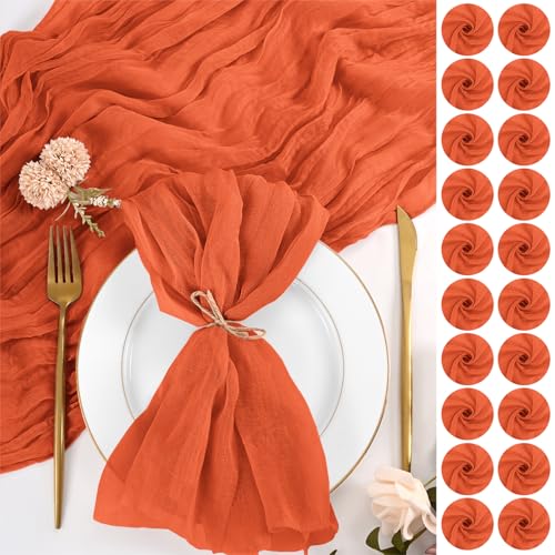 Orange Cloth Napkins Set of 100 20x20 Inches Elegant Party Tableware