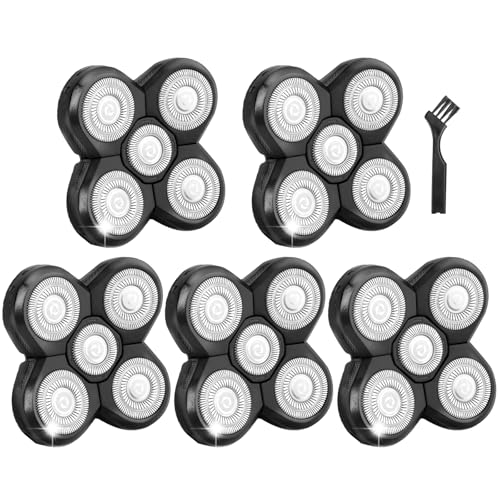 Replacement Blades for Freebird Head Shaver - 5 Pack, Head & Face Razor Refills