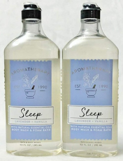 Bath & Body Works Aromatherapy SLEEP Lavender + Vanilla Body Wash & Foam Bath (2 Pack)