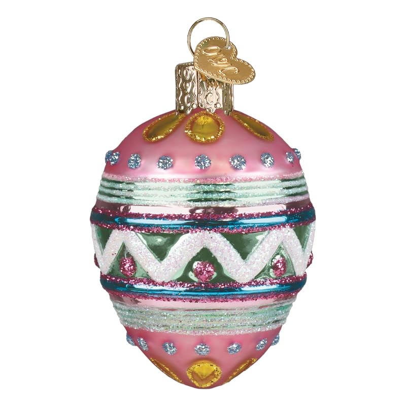 Glass Easter Egg Ornament - Handcrafted Holiday Decoration for Christmas Tree