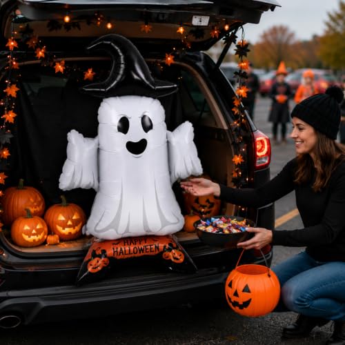 Halloween Ghost Balloon with Sickle - Large Self-Standing Party Decoration