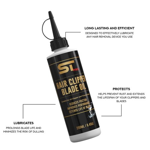 Supreme Trimmer Premium Hair Clipper Blade Lubricating Oil | 250ML Anti-Rust Barber Clipper Oil for Blades, Hair Trimmer | STO925
