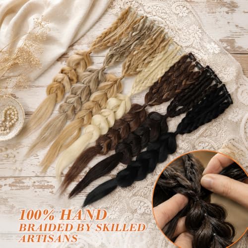 Clip-In Boho Braided Hair Extension - 24 Inch Black for Weddings Festivals
