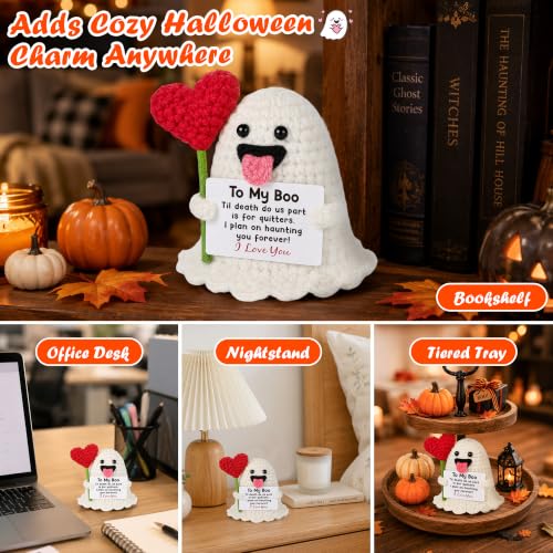 To My Boo Crochet Ghost Romantic Halloween Gift for Couples - Spooky Love Keepsake
