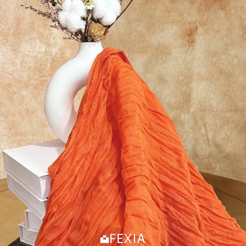 Orange Cheesecloth Table Runner 10FT for Fall Wedding Bridal Shower Home Decor - Pack of 1
