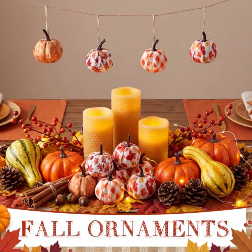 18-Piece Fall Pumpkin Hanging Ornaments for Thanksgiving Home Decor