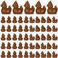 Mini Resin Poop Duck Figures - Halloween Toy Set, 50 Pieces, Brown Variation