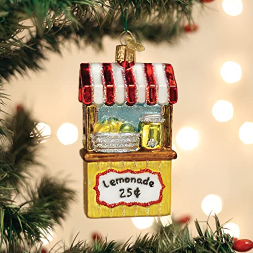 Old World Christmas Lemonade Stand Glass Blown Ornament - Handcrafted Holiday Decoration